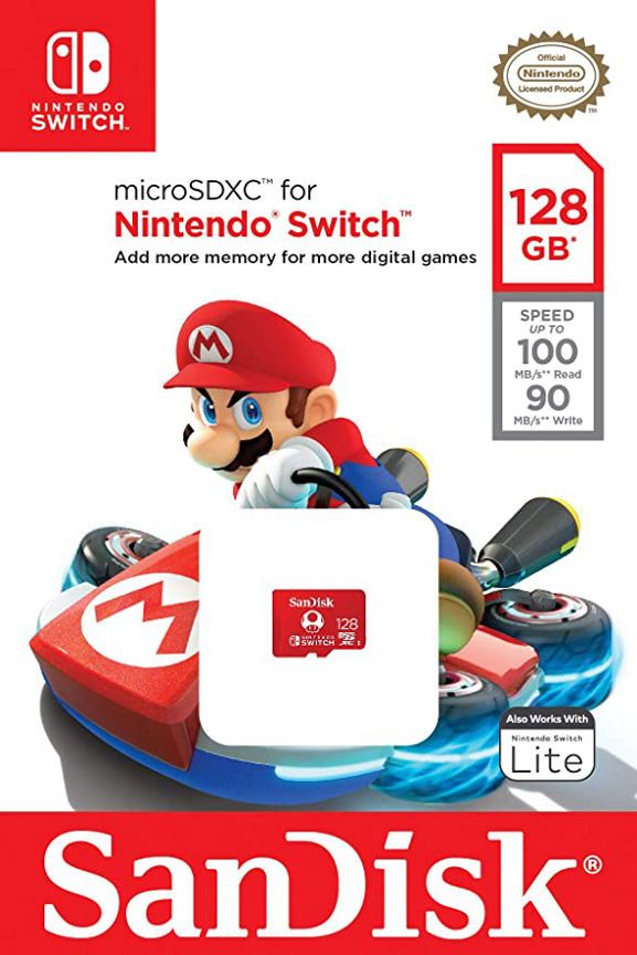 SanDisk Nintendo Switch MicroSD Card 128GB GOODS ASDA   