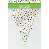 Rainbow Polka Dot Flag Banner 12ft Miscellaneous M&S   