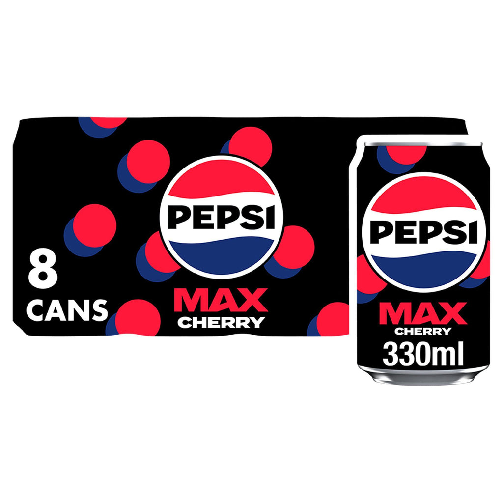 Pepsi Max Cherry No Sugar Cola Cans 8x330ml