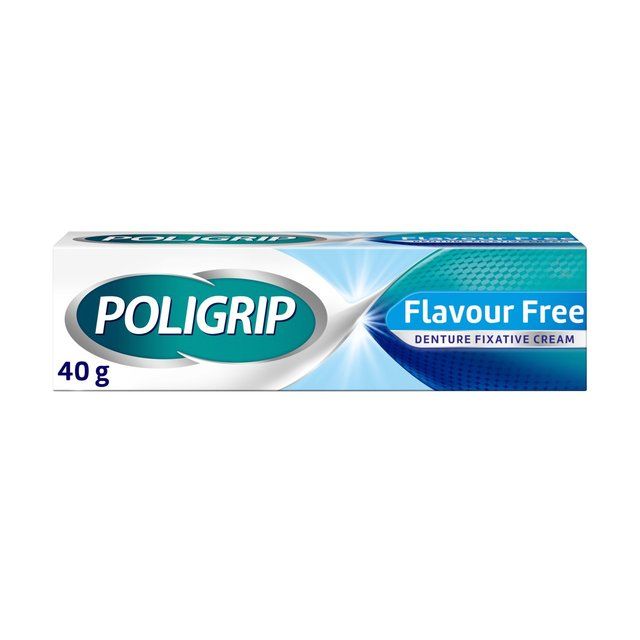 Poligrip Denture Adhesive Fixative Cream Flavour Free All-Day Hold   40g GOODS M&S   