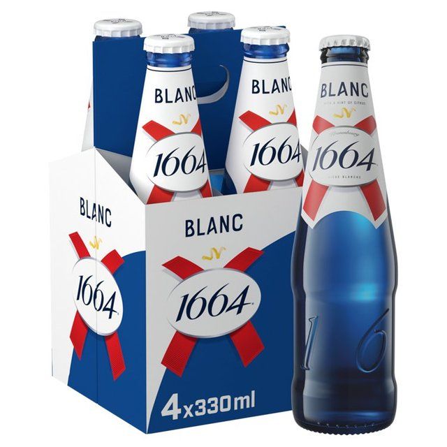 1664 Blanc Premium Lager Beer Bottles   4 x 330ml