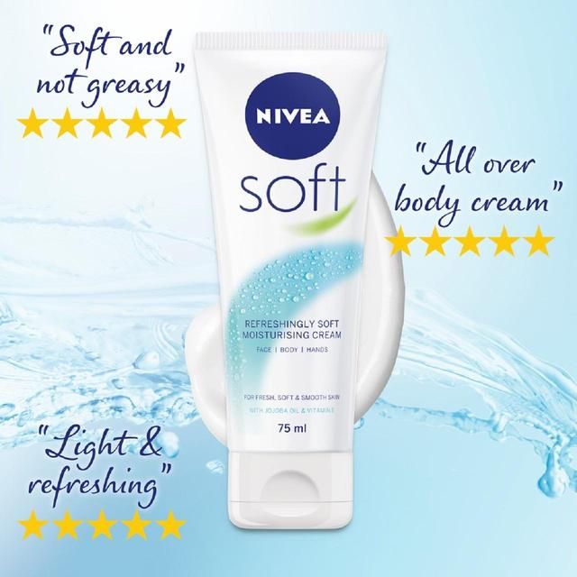 NIVEA Soft Moisturiser Cream for Face Hands & Body   75ml GOODS M&S   