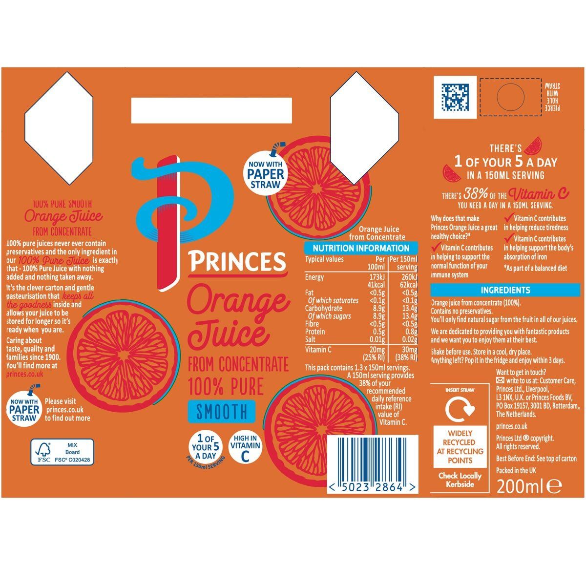 Princes Orange Juice, 27 x 200ml GOODS Costco UK