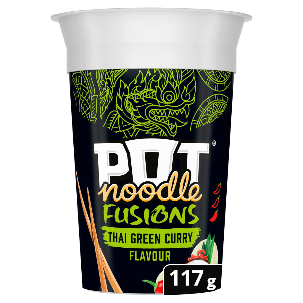 Pot Noodle Thai Green Curry Instant Snack 117g