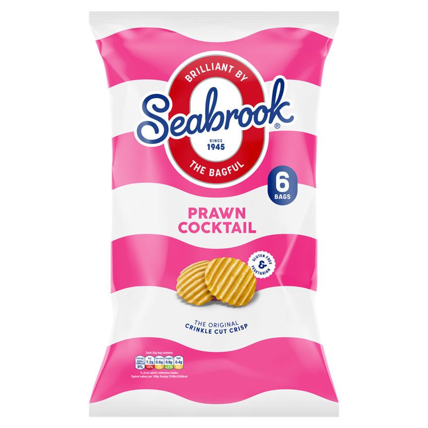 Seabrook Crinkle Cut Prawn Cocktail Multipack Crisps