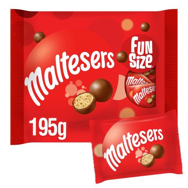 Maltesers Milk Chocolate & Honeycomb Funsize Snack Bags Fairtrade   214.5g