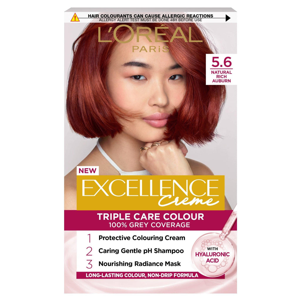 L'Oreal Paris Excellence Permanent Hair Dye Rich Auburn Red 5.6