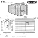 Lifetime 7ft x 12ft (2.1 x 3.6m) Storage Shed - Model 60282 GOODS Costco UK