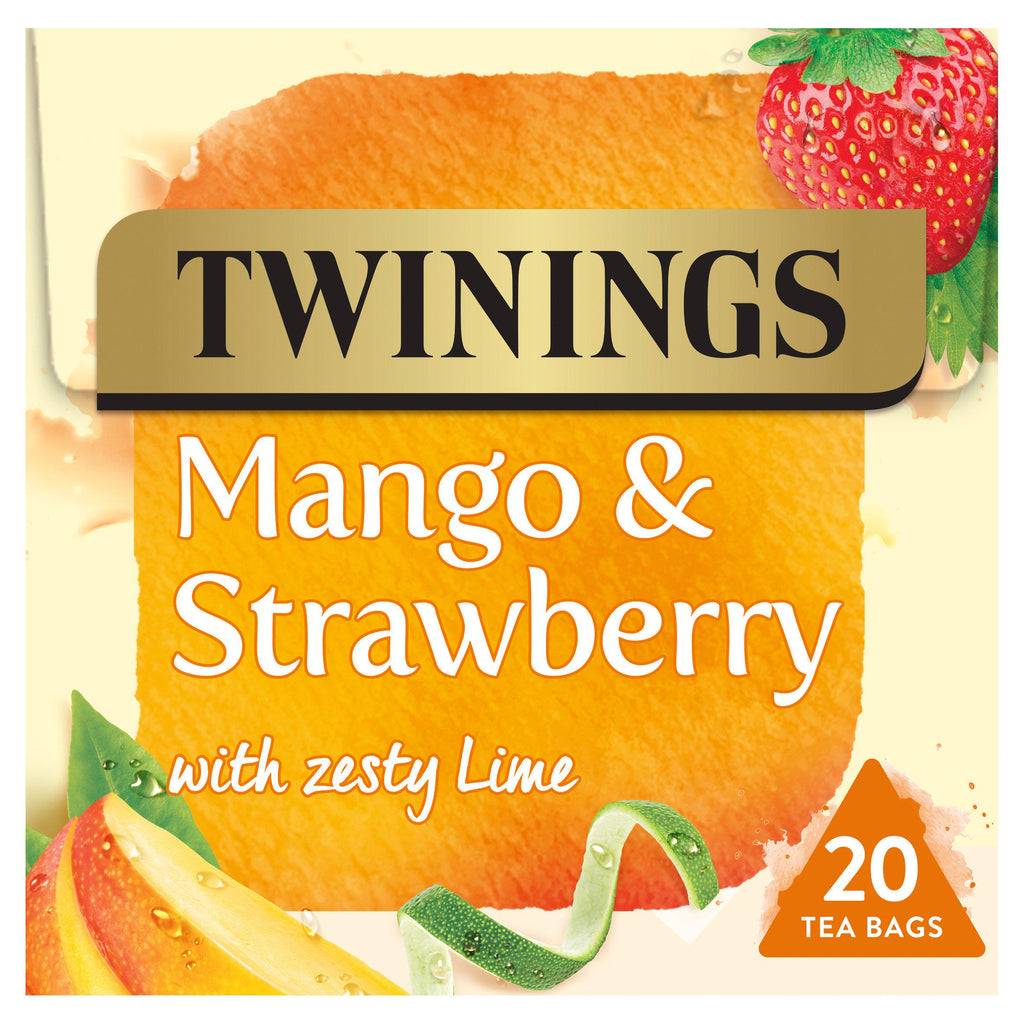 Twinings Mango & Strawberry with Zesty Lime Tea Bags x20 50g