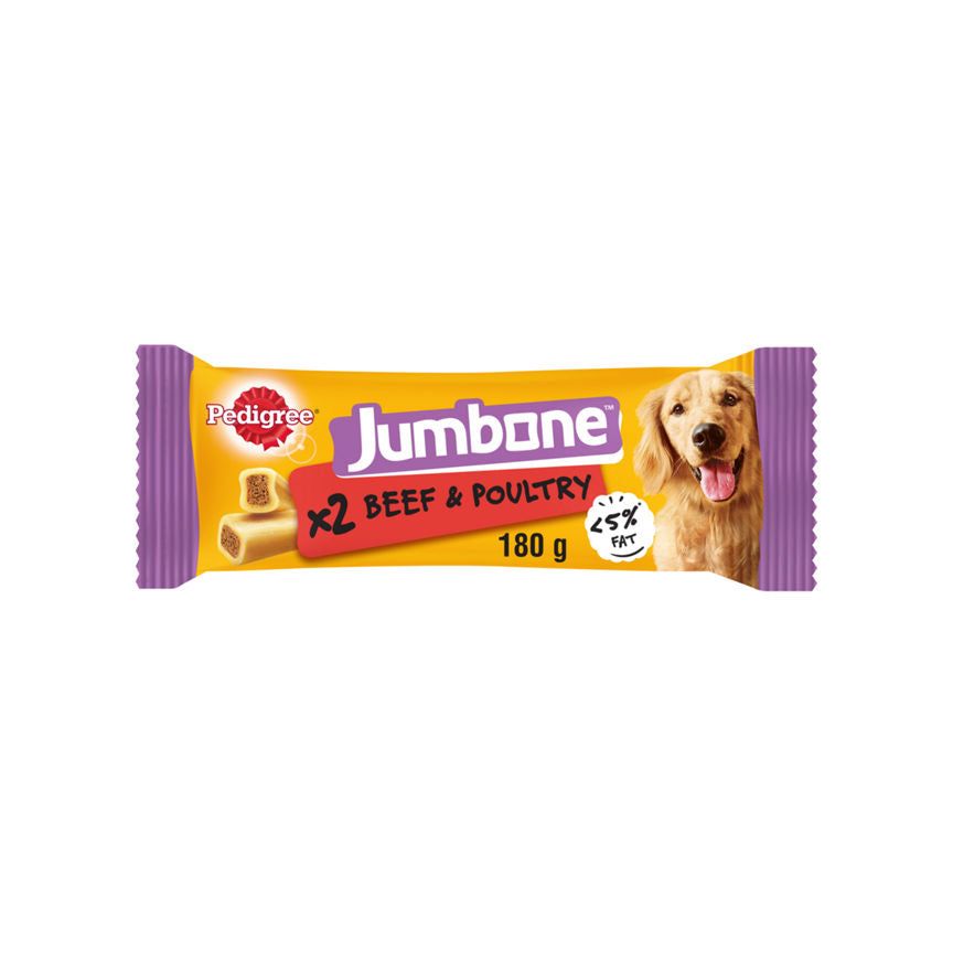 Pedigree Jumbone Adult Medium Dog Treat Beef & Poultry 2 Chews Dog Food & Accessories ASDA   