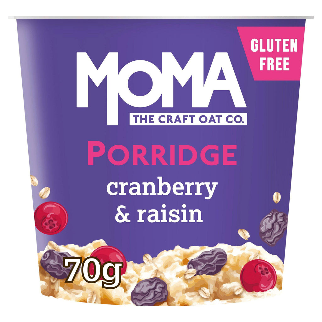 MOMA Cranberry & Raisin Gluten Free Jumbo Oat Porridge Pot 70g