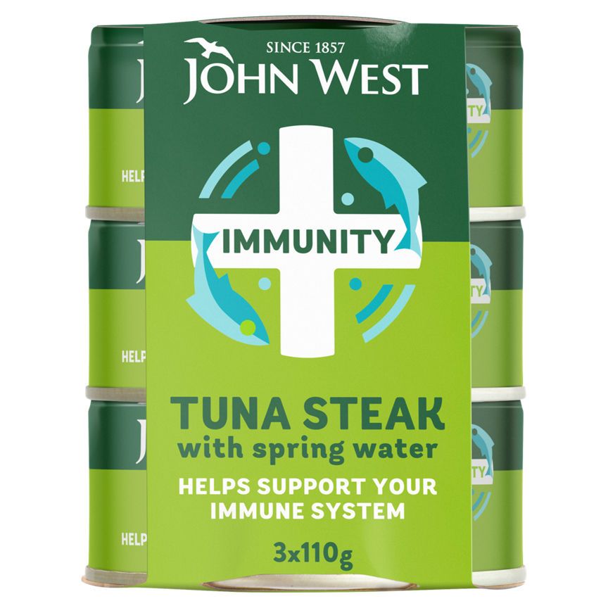 John West IMMUNITY No Drain Tuna Steak with Springwater