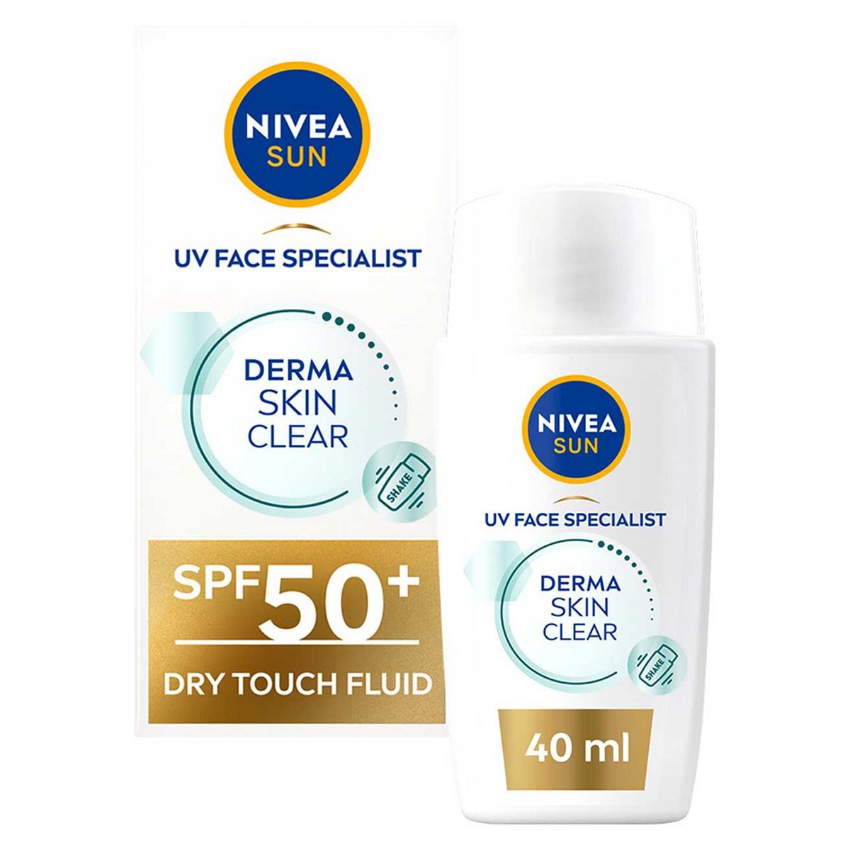 NIVEA SUN UV Face Derma Blemish Control Anti-Blemish Complex Sun Fluid SPF50+ 40ml GOODS Boots   