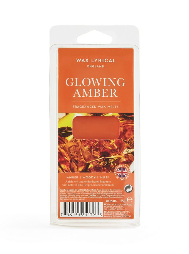 Wax Lyrical Wax Melt Glowing Amber Candle