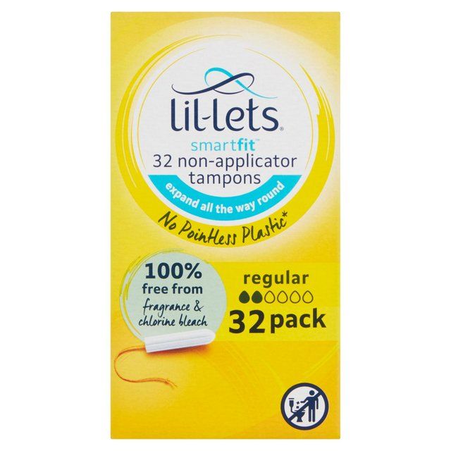 Lil-Lets Non-Applicator Tampons Regular   32 per pack