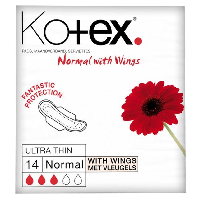 Kotex Ultra Thin Pads Normal with Wings   14 per pack