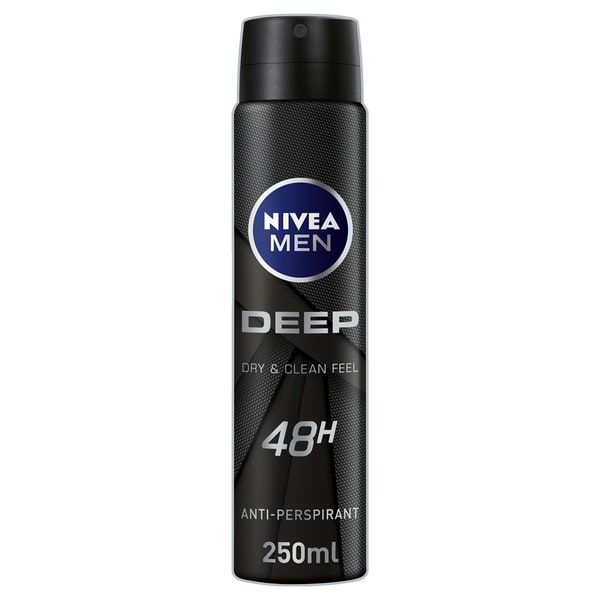 NIVEA MEN Deep Anti-Perspirant Deodorant Spray 48hrs 250ml