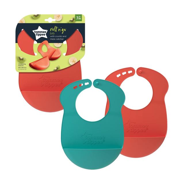 Tommee Tippee Roll n Go Bib 7mths+ 1 EACH Assorted Colours