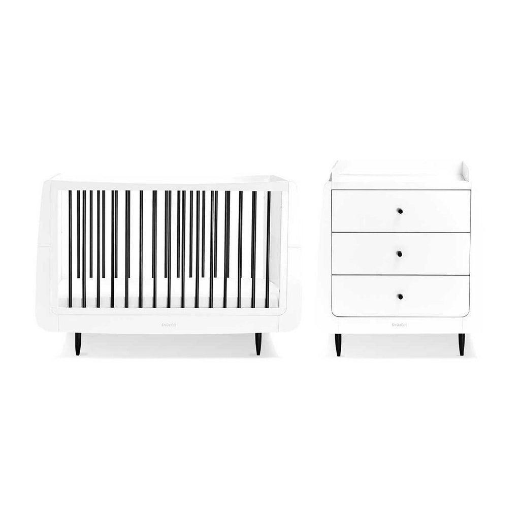 SnuzKot Skandi 2 Piece Nursery Furniture Set - Mono