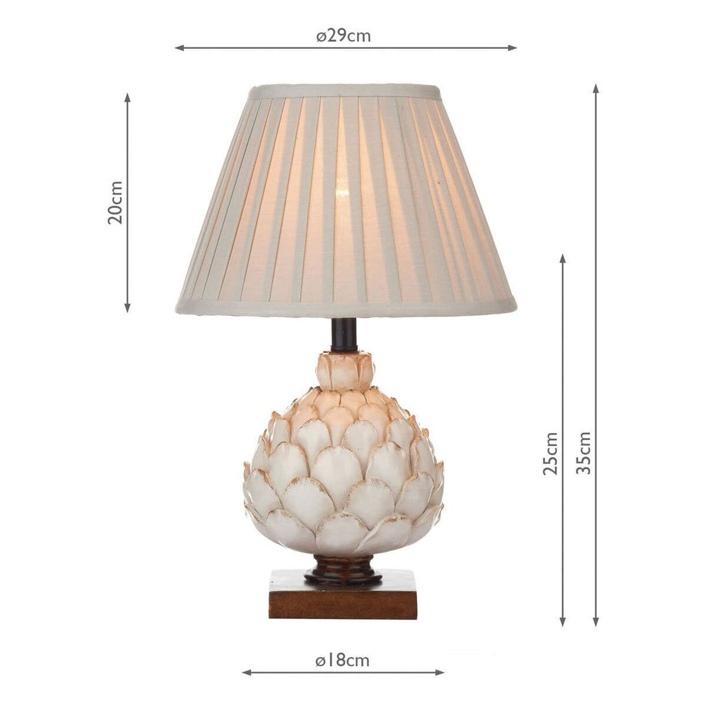 Layer Artichoke Cream Table Lamp with Pleated Shade