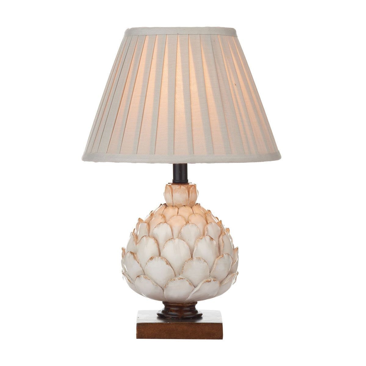 Layer Artichoke Cream Table Lamp with Pleated Shade