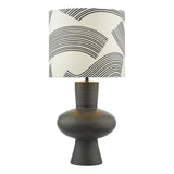 Miho Black & Bronze Table Lamp with Fabric Shade GOODS Costco UK