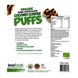 Innofoods Organic Dark Chocolate &amp; Coconut Cluster Puffs, 500g