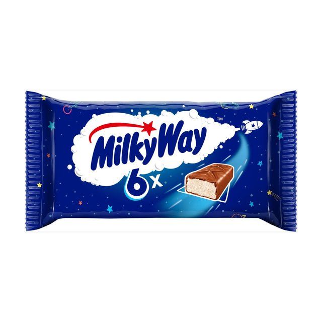 Milky Way Nougat & Milk Chocolate Snack Bars Multipack   6 x 21.5g