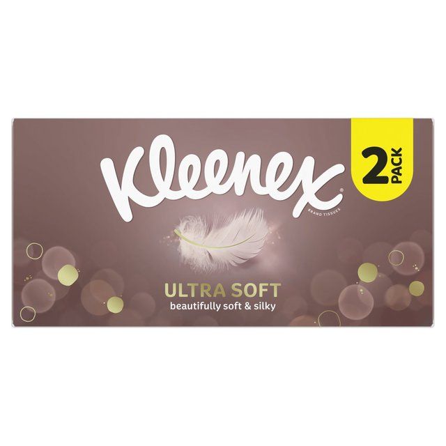 Kleenex Ultra Soft Facial Tissues - Twin Box   2 x 64 per pack