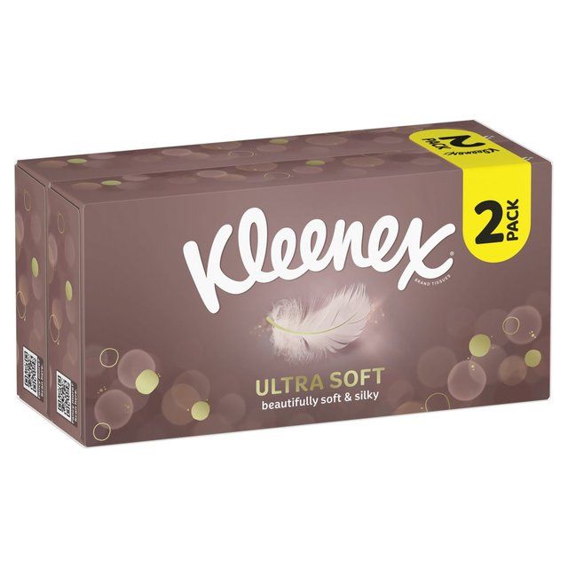 Kleenex Ultra Soft Facial Tissues - Twin Box   2 x 64 per pack