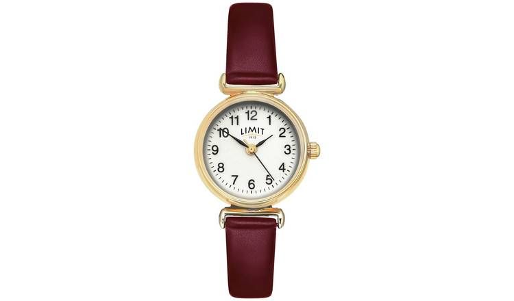 Limit Ladies Burgundy Faux Leather Strap Watch GOODS Argos