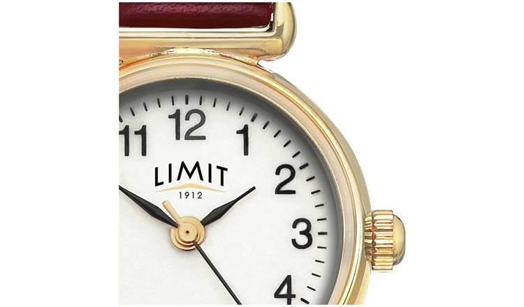 Limit Ladies Burgundy Faux Leather Strap Watch GOODS Argos