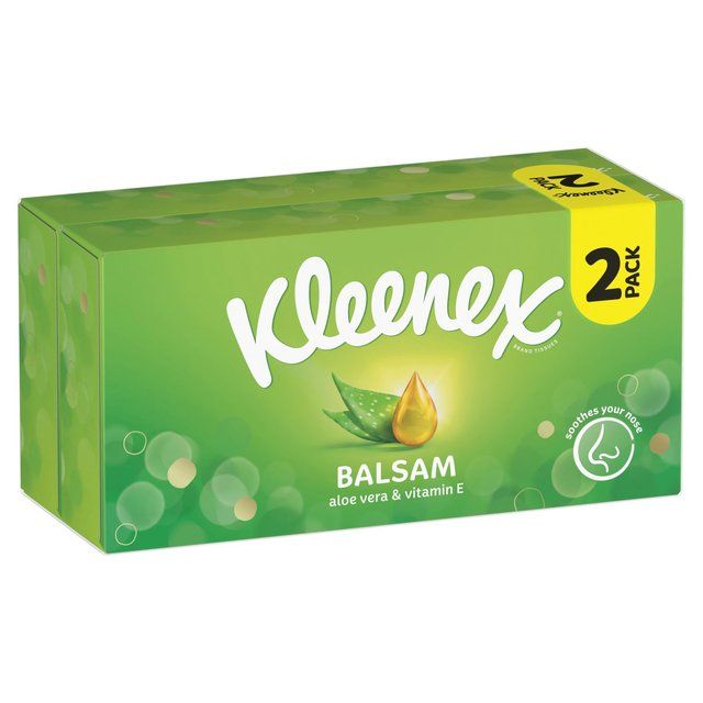 Kleenex Balsam Facial Tissues - Twin Box   2 x 64 per pack GOODS M&S   