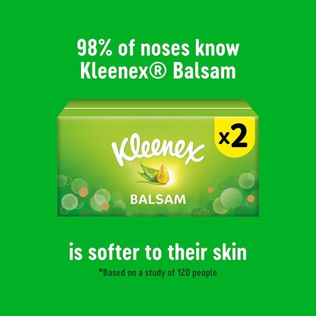 Kleenex Balsam Facial Tissues - Twin Box   2 x 64 per pack GOODS M&S   