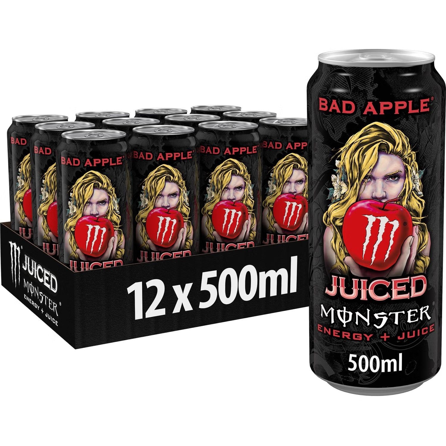 Monster Energy Drink Bad Apple 12 x 500ml GOODS McGrocer Direct   