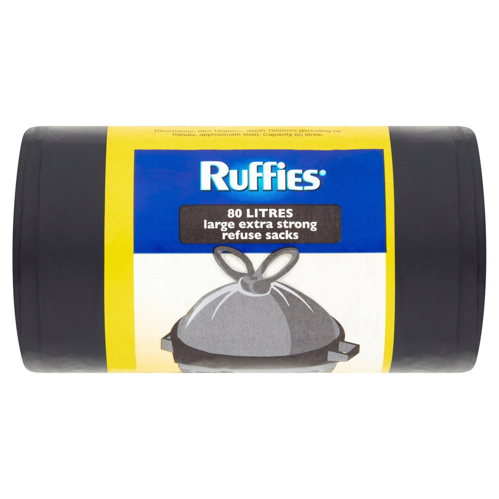 Ruffies Large Extra Strong Refuse Sacks x10 80L