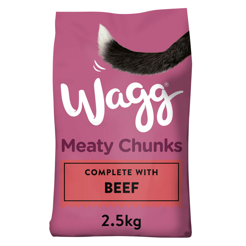 Wagg Meaty Chunks Complete with Beef Dry Dog Food Dog Food & Accessories ASDA   