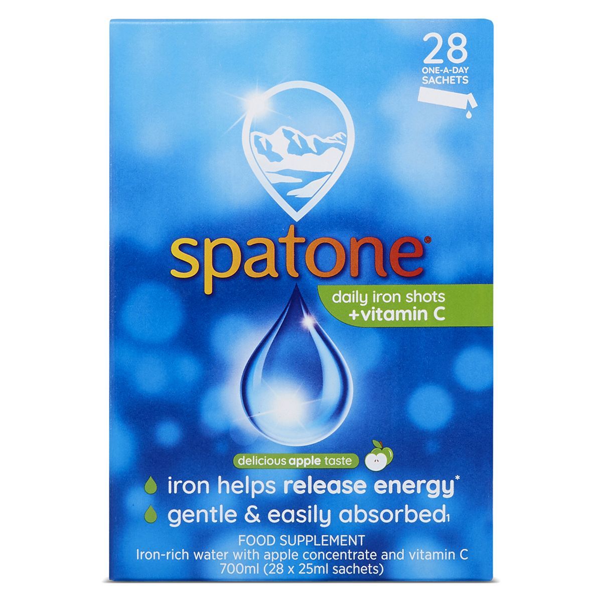 Spatone Apple Daily Iron Shots + Vitamin C 28 Sachets GOODS Boots   