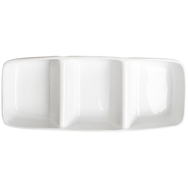 M&S Collection Maxim Porcelain Three Part Serving Bowl 'One Size White