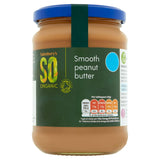 Sainsbury's Peanut Butter Smooth, SO Organic 340g GOODS Sainsburys   