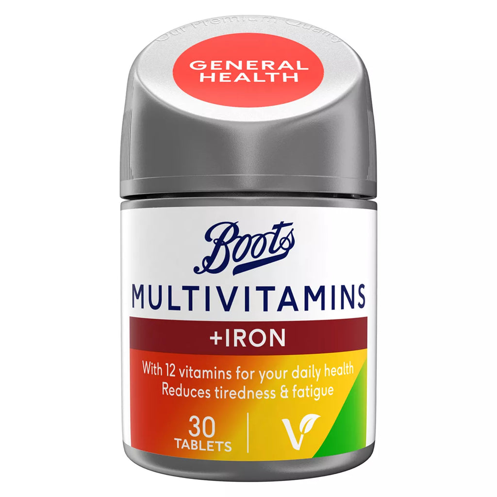 Boots Multivitamins with Iron 30 Tablets (1 month supply)