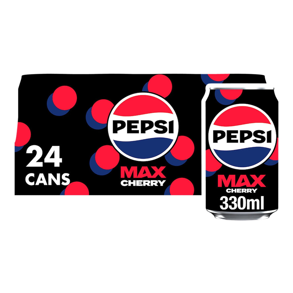 Pepsi Max Cherry No Sugar Cola Cans 24x330ml