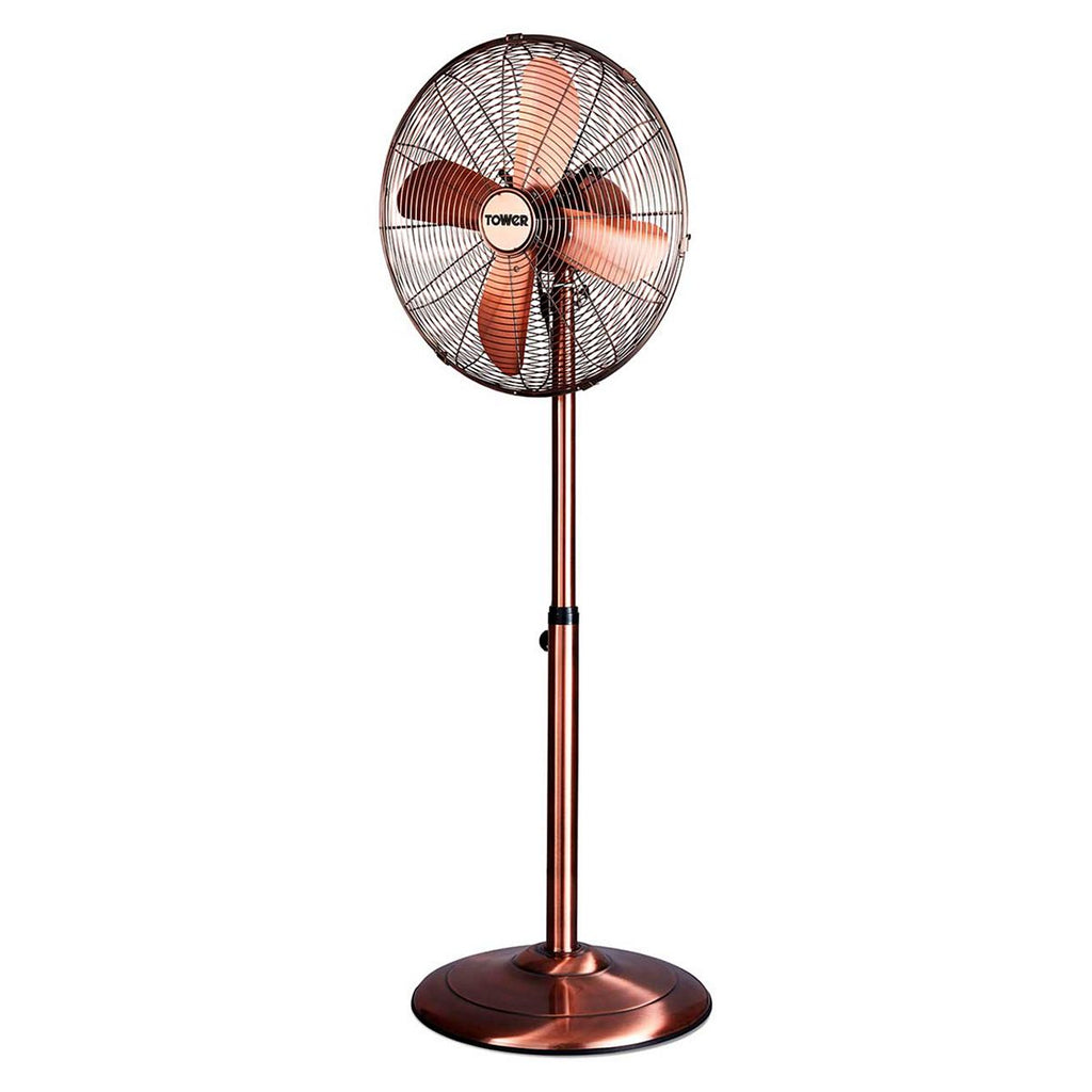 Tower  16"Pedestal Cooling Fan in Copper and 3 Speeds