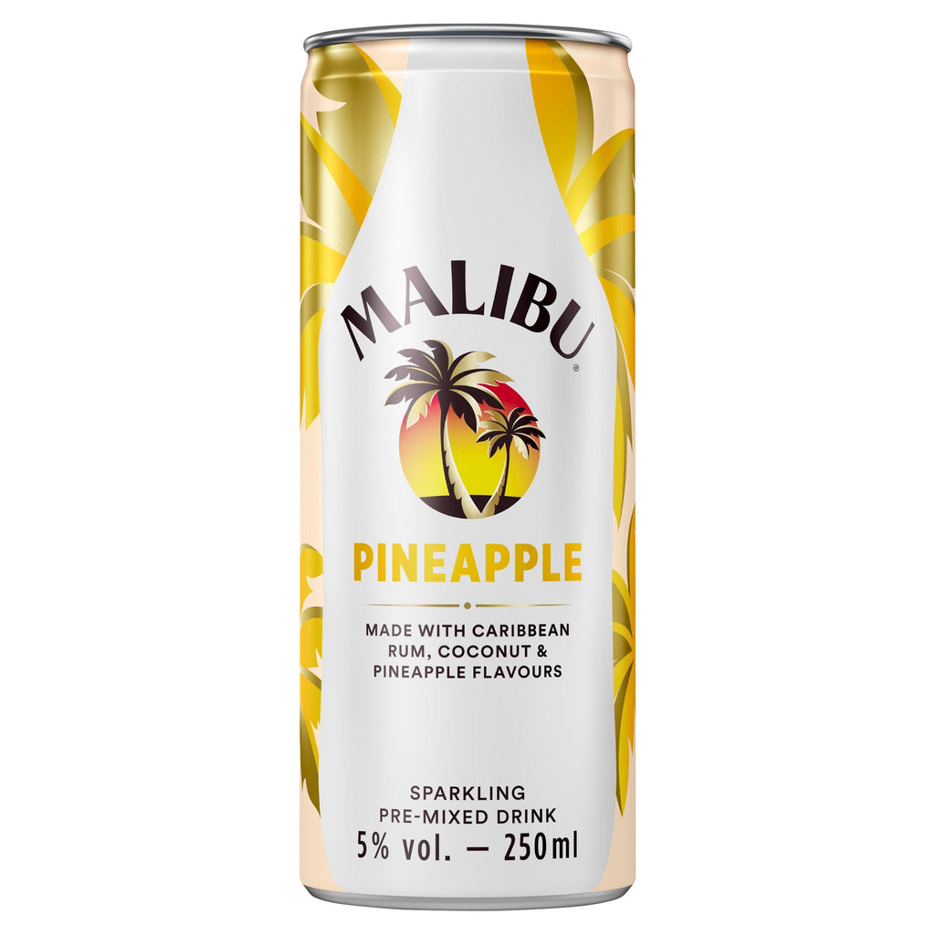 Malibu Coconut Rum & Pineapple Pre-Mixed Can 250ml