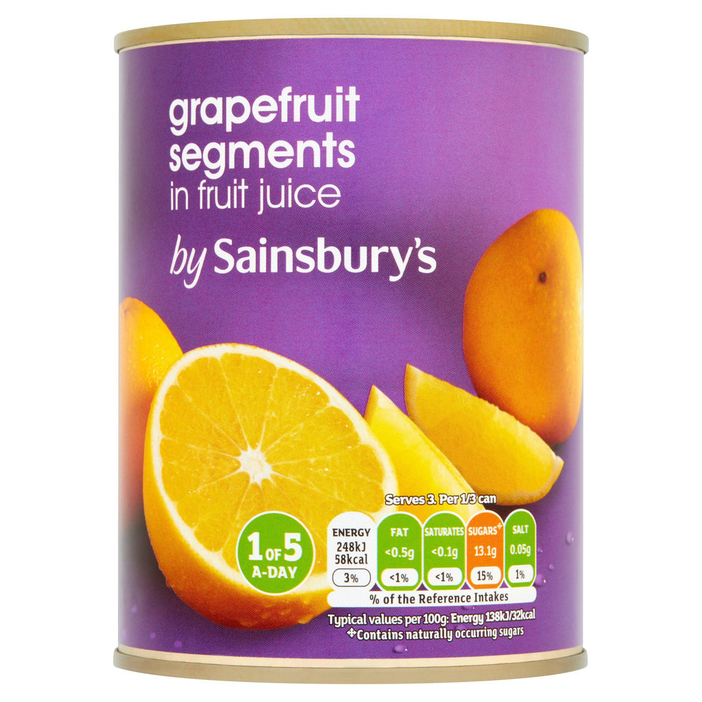 Sainsbury's Grapefruit Segments In Juice, Unsweetened 539g