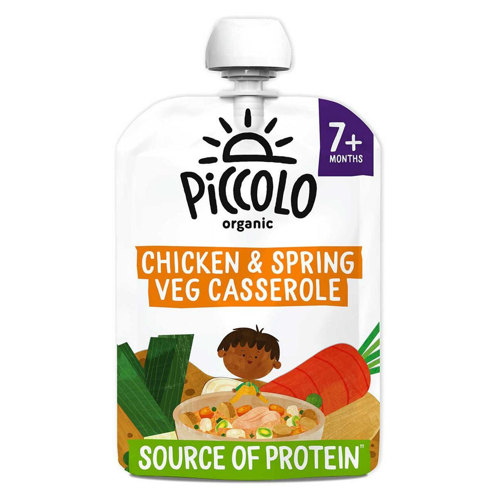 Piccolo Organic Spring Vegetables & Chicken Casserole with Rice & A hint Tarragon 130g 7 Months+