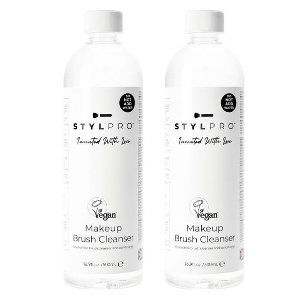 STYLPRO Vegan Makeup Brush Cleanser (2 x 500ml bottles) GOODS Superdrug   