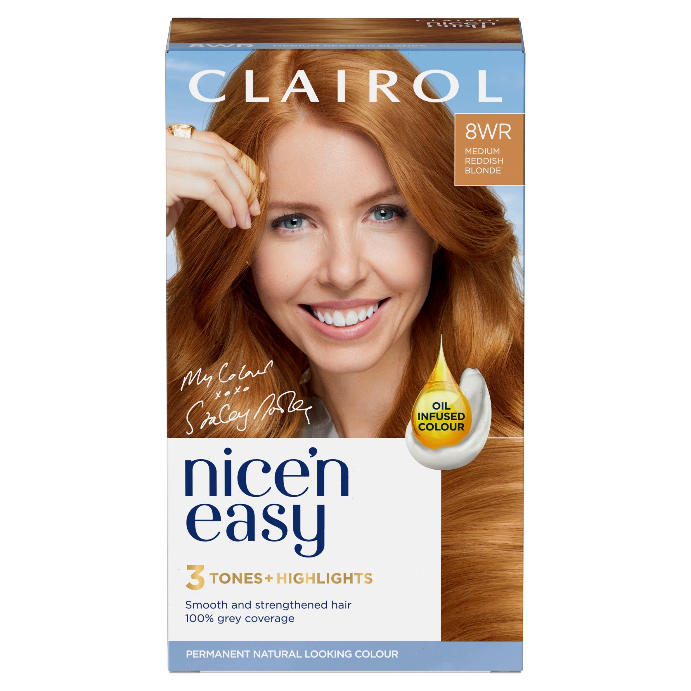 Clairol Nice'n Easy Crème Natural Looking Oil-Infused Permanent Hair Dye Golden Auburn 8WR - McGrocer