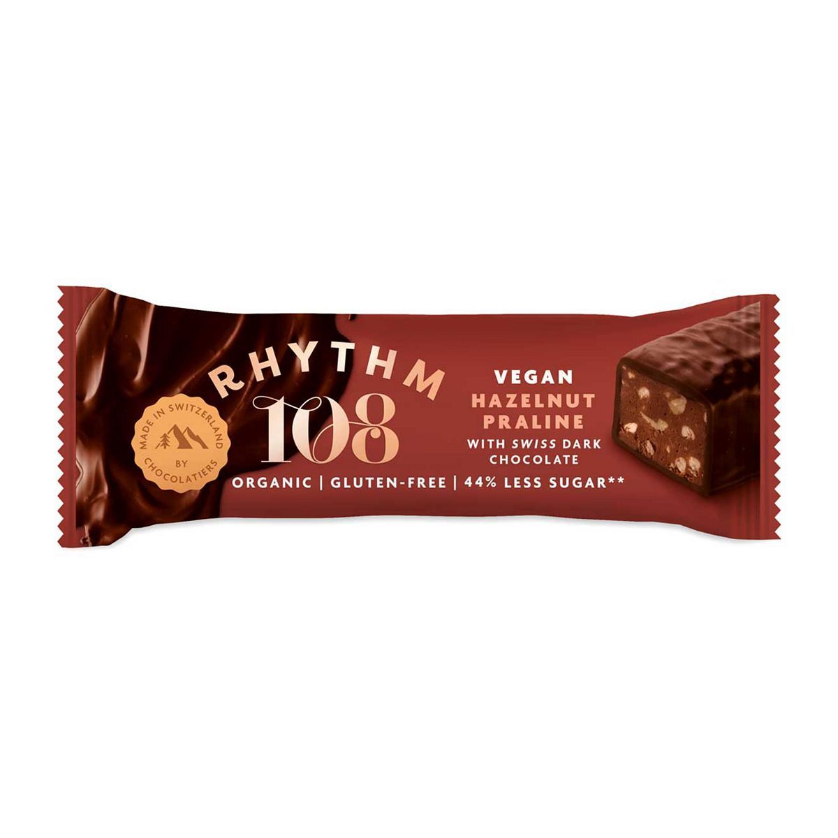 Rhythm108 Hazelnut Praline Chocolate Bar - 33g GOODS Boots   