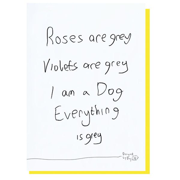 Paper Plane Roses Are Grey Anniversary Card